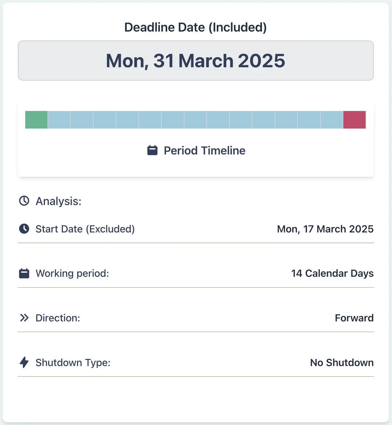 Calculator result for Irish employment termination notice